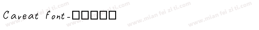 Caveat font字体转换